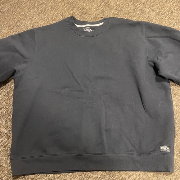 Eddie Bauer black men’s crewneck sweater size 2XL warm winter - Picture 4 of 9